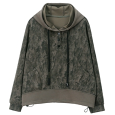 大码2025夏季新款个性韩版短袖连帽T恤拼接九分休闲裤女9027/720，女装卫衣/绒衫，阿丹