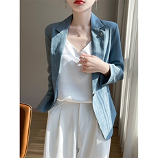 2025女士春季新款时尚简约干练西装外套，女装西装，凯思米羊绒