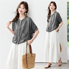 现货新品·2026夏装时尚透气品质女装两件套,女装套装/套裙,木子恋, 现货新品·2026夏装时尚透气品质女装两件套,女装套装/套裙,木子恋,