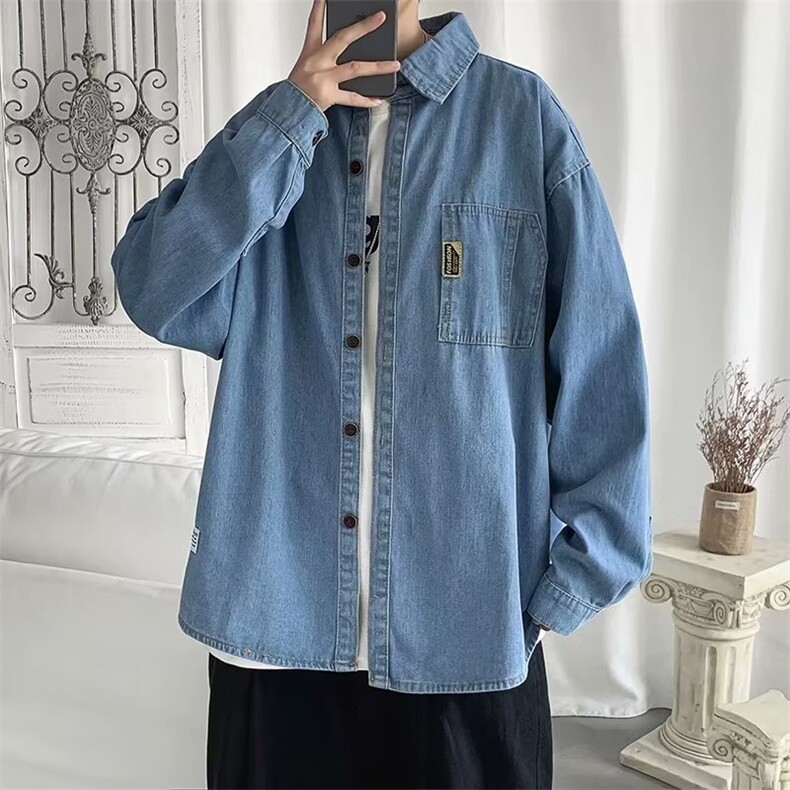 男秋季新款长袖衬衫牛仔衬衫外套X317P50,男装衬衫,星座1116-2