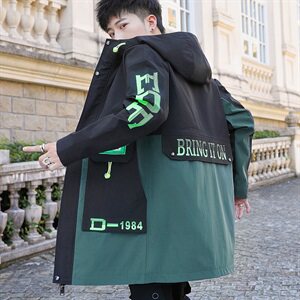夹克外套男韩版潮流上衣服男秋装新款风衣男士中长款JK178-P65图片