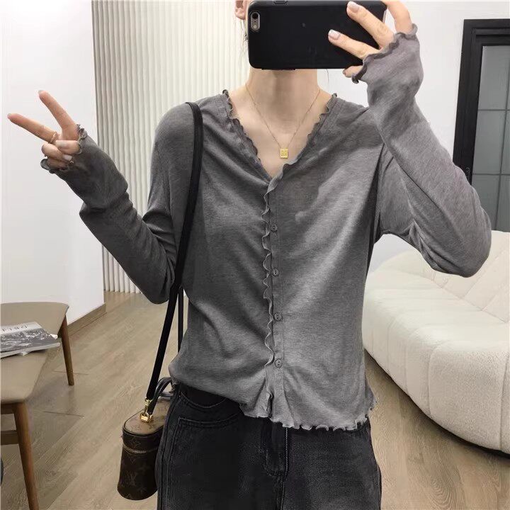 夏季新款简约舒适女士夏天防晒开衫长袖图片