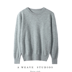 2025秋冬百搭时尚简约女圆领羊绒针织衫，女装羊绒衫，飞艺羊绒