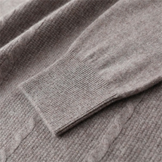 2025年秋季新款绞花加厚针织男士毛衣时尚休闲通勤百搭，男装羊毛衫，琳华羊绒