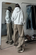 现货废土风美式纯色基础款牛仔裤直筒拖地裤310A-2BK329P50控68，男装牛仔裤，星座310A-2