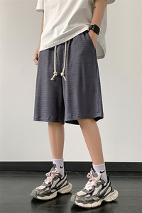 夏冰丝短裤男设计感宽松抽绳篮球运动休闲五分裤XZ514-2-1531-P38图片