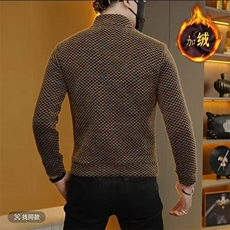 现货直播数据欧货高质量原版修身男士加绒针织衫毛衣外穿，男装针织衫/毛衣，星座1602（原101B）