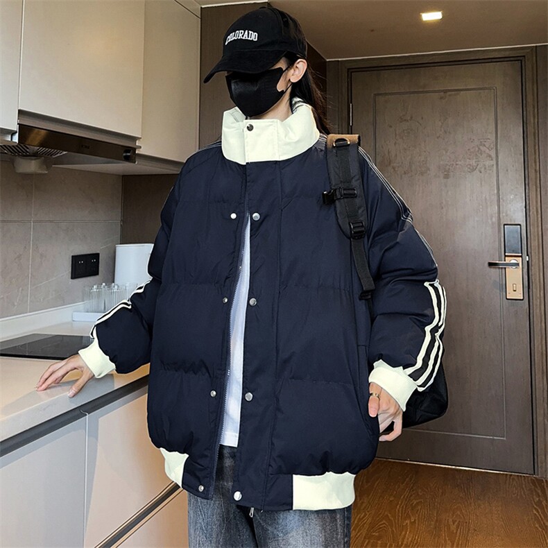 抖音得物二开可供视频拼接织带三防加厚羽绒棉衣外套棉服LL6667,男装棉衣,电商A486