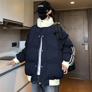 抖音得物二开 可供视频 拼接织带三防加厚羽绒棉衣外套棉服LL6667图片