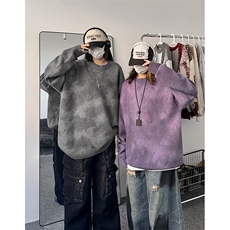 冬季新款D5590-TP5588青少年圆领套头衫扎染休闲百搭毛衣男，男装针织衫/毛衣，电商A102