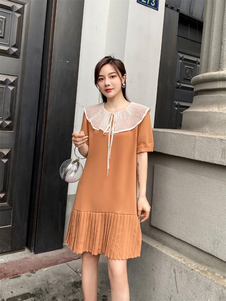 夏装新款连衣裙，女装连衣裙，依秀丽语