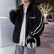 潮流羊羔绒外套男冬季新款韩版宽松百搭保暖上衣男士夹克JM05，男装夹克，星座1116A-1（原606A）