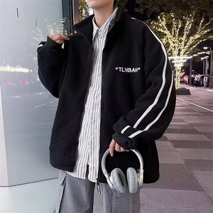 潮流羊羔绒外套男冬季新款韩版宽松百搭保暖上衣男士夹克 JM05图片