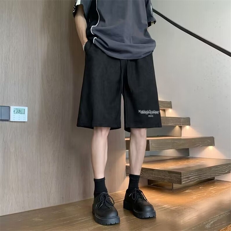 2024夏季新款重磅潮牌复古运动短裤美式高街ID1082-P34,男装牛仔裤,星座1109-3