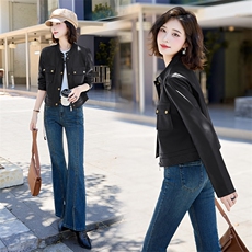 现货美拉德欧阳娜娜同款仿羊皮衣外套女2024秋装新款精致职场通勤，女装皮衣，潮流依族