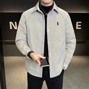 新款男士小翻领插肩袖羽绒服夹克加厚防寒309B-3-81063-P185图片