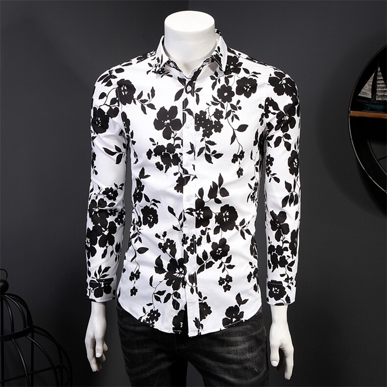 2021花衬衫大码衬衣沙滩纯棉衫长袖9701P50M-7XL码假模图，男装衬衫，星座1106-1