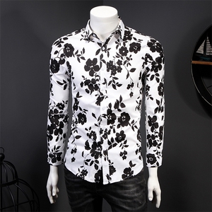 2021花衬衫大码衬衣沙滩纯棉衫长袖9701P50 M-7XL码假模图，男装衬衫，星座1106-1