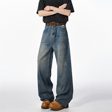 现货~~春季新款水洗宽松直筒牛仔裤4BK530-P55控78，男装牛仔裤，星座515