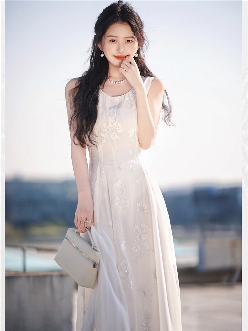 ｜茜茜公主裙|A字长裙2025新款宽松显瘦连衣裙,女装连衣裙,梦白服饰厂