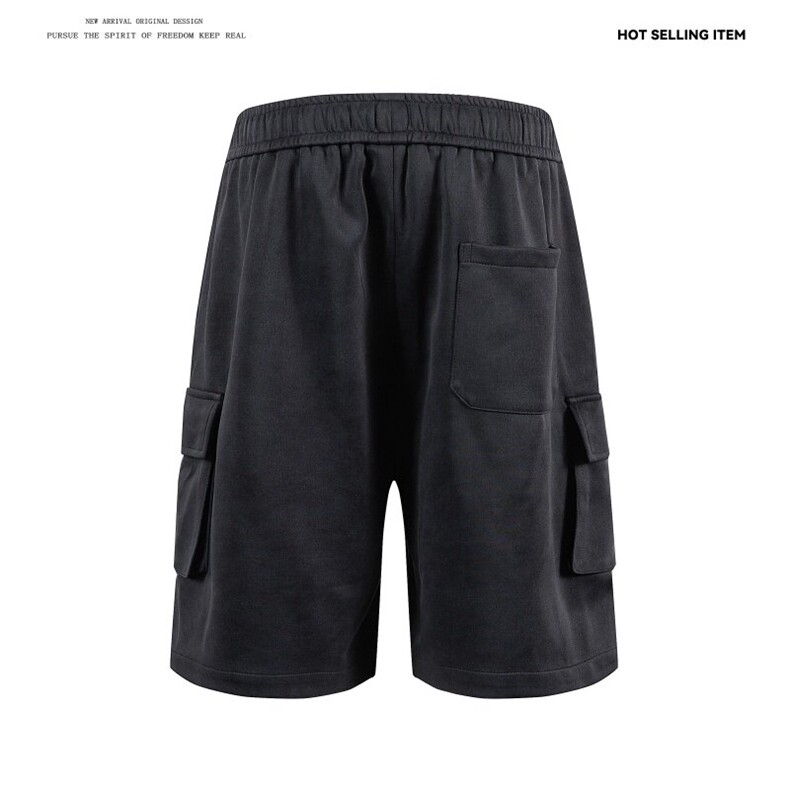 K5030/特P35夏季2026年工装短裤男士多口袋五分裤中裤扎染脏脏裤,男装牛仔裤,电商A141