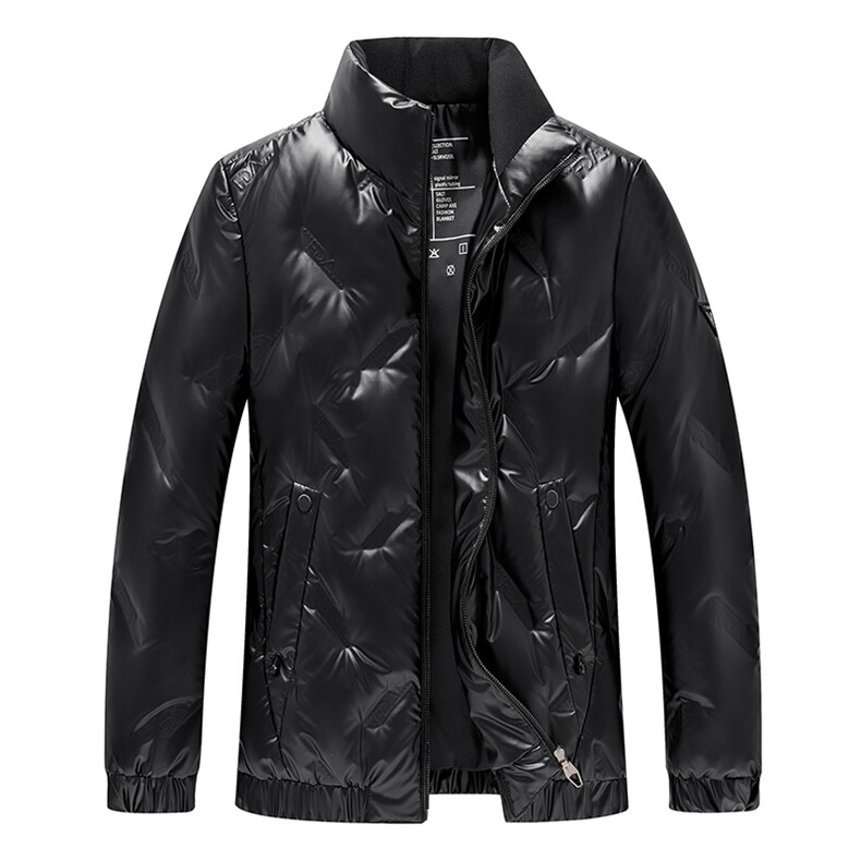 2023冬季新款羽绒服男保暖外套80白鸭绒纯色休闲立领AJY9806-P180,男装羽绒服,电商B212（原钱塘6029）