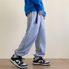 港风秋冬长裤宽松休闲扣带松紧腰束脚卫裤K23303-P40控58，男装休闲裤，星座717