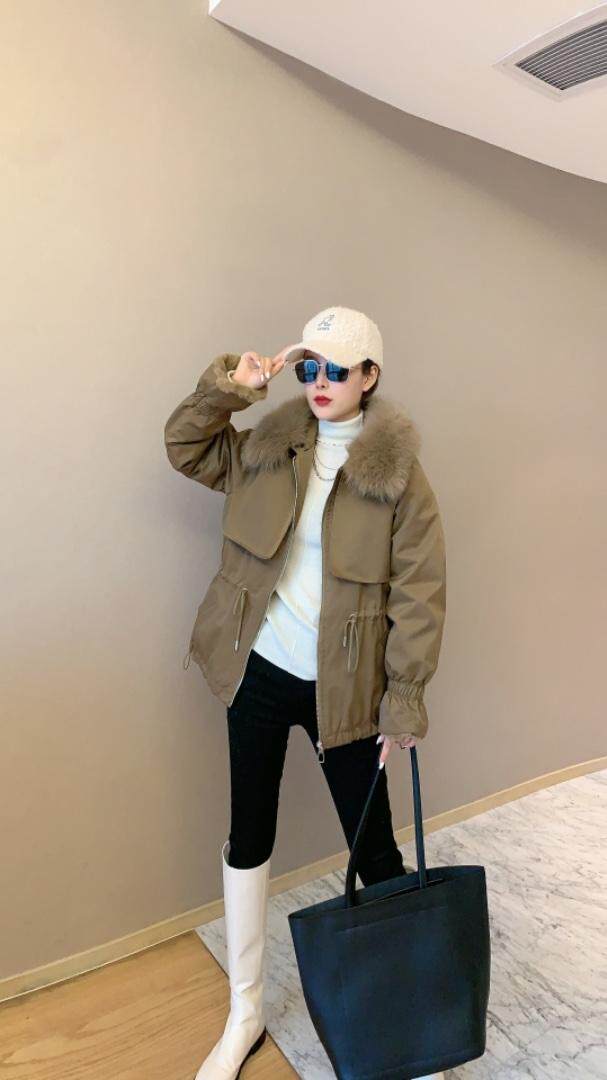 大毛领短款派克，其它，泰靡(1F)