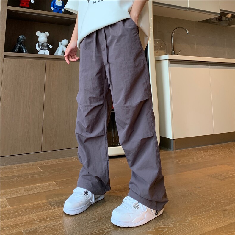 抖音品质-夏季冰丝防水速干裤宽松休闲裤百搭长裤PJ07-P45,男装休闲裤,星座808A-1