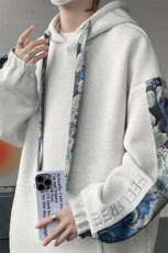 WY10197特P42春季新款小熊拼接高质量连帽大码卫衣上衣男，男装卫衣，电商A059