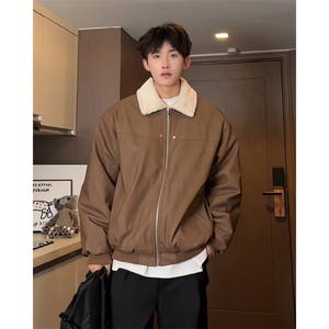W8217 P130 控178 皮毛扎染加绒加厚宽松休闲棉衣棉服图片