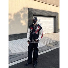 1506/QJ7790/P70韩ivekitsch同款爵士街舞夹克外套嘻哈棒球服，男装夹克，星座1506