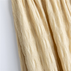 松紧松轻薄超宽松大摆长裤休闲时尚纯色绉感阔腿裙裤女，女装休闲裤，水衣源