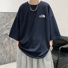 Q11232-P30春夏季七分袖t恤男大码五分袖男短袖中袖大皂风，男装T恤，电商A040