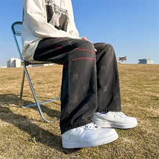 直脚流行牛仔裤潮男长裤夏季水洗宽松直筒拉链KK010-P40，男装牛仔裤，星座911-3