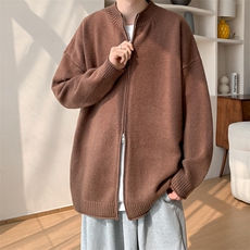 A408-M86025*秋冬重磅新款开衫纯色百搭毛衣外套P75，男装针织衫/毛衣，电商A408