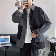 长袖衬衫男港风日系韩版潮流帅气衬衣GC23P38，男装衬衫，星座1116-2