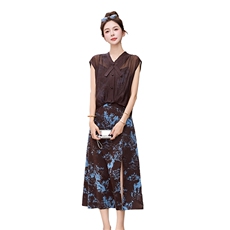 2025夏季新款度假风连衣裙两件套，女装连衣裙，维一诺（1D095）
