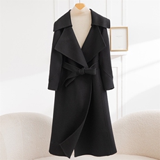2025年秋季长袖常规舒适时尚百搭通勤大衣，女装毛呢外套，怡欣双面呢工厂店