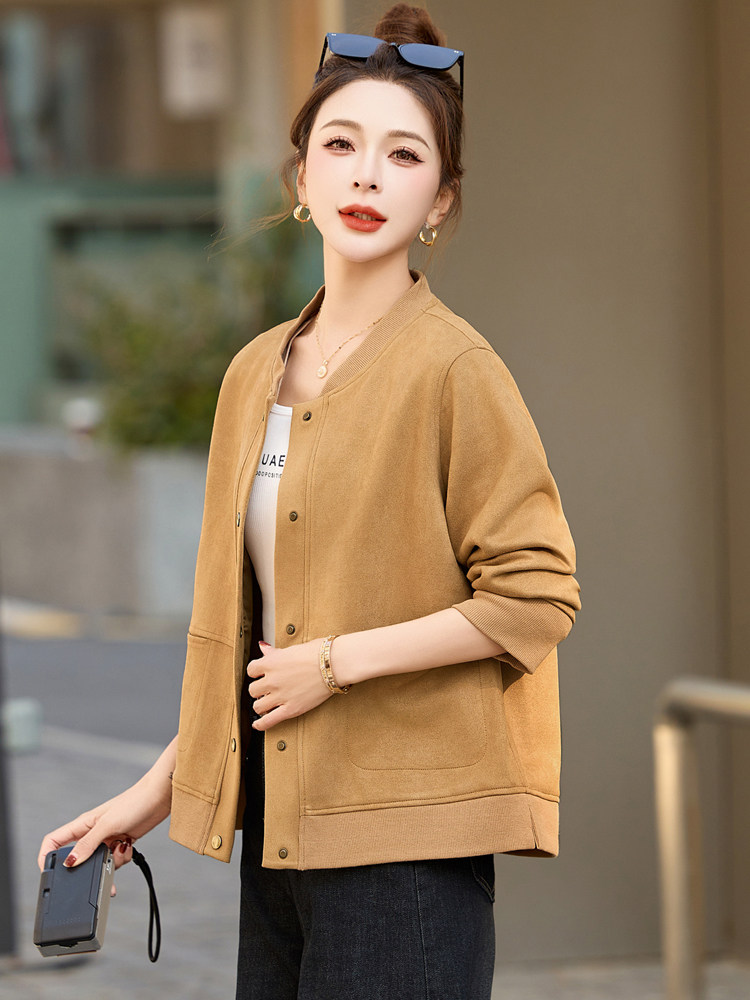 高级感减龄短款夹克上衣女2025年早春新款小个子时尚V领短外套,女装短外套,今喜