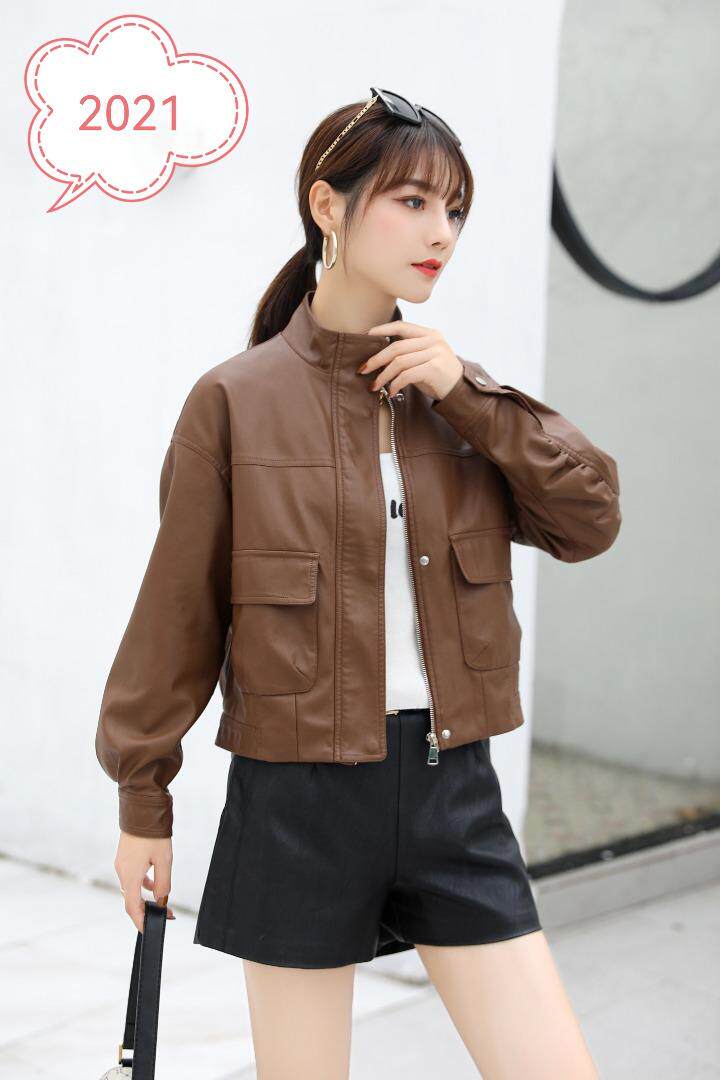 新款时尚PU皮衣，女装皮衣，艾慕缇(1F)