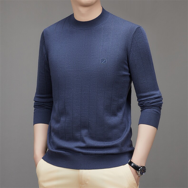 AFZL615钱塘2020-3秋季新款时尚休闲中青年男士纯羊毛毛衣P130,男装针织衫/毛衣,钱塘207-3