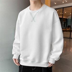 好质量！男士长袖t恤卫衣男秋季潮牌衣服学习潮流百搭W627图片