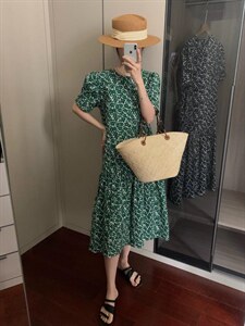 韩系碎花连衣裙,女装连衣裙,Fueeh(4F)