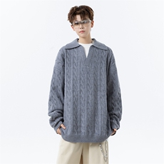 904-2-YY01-P58控88秋冬假两件毛衣设计感方领男士针织线衣加厚，男装针织衫/毛衣，星座904-2