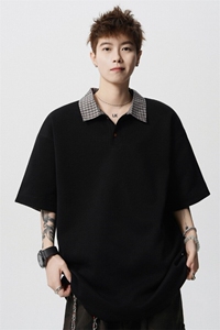 夏季拼接假两件短袖POLO衫男女半袖T恤 星座812-PL13-P48图片