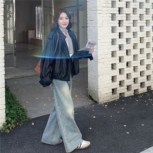 甜酷风黑色皮衣短外套女春秋2025新款爆款高级感PU夹克松弛感减龄图片