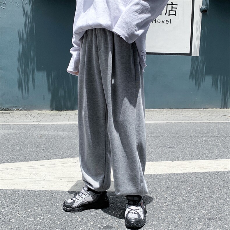 20秋冬直筒束脚运动裤男大码宽松休闲卫裤哈伦裤港风7723-P30,男装休闲裤,电商A059