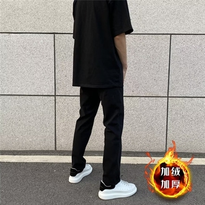 秋冬加绒美式直筒裤子潮牌高街百搭休闲长裤牛仔裤K6100-P42网图图片