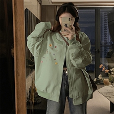 美式复古棒球服外套女2025年春款宽松百搭夹克潮C771-98，男装夹克，星座911-2(原星座613-2）